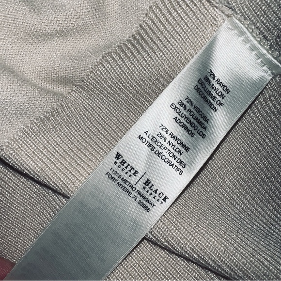 White House Black Market Beige Cardigan with Decorative Trim - Picture 10 of 10